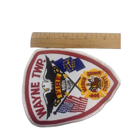 Wayne Twp Marion County Fire Department Patch Embroidered Vintage NOS - Picture 2 of 7